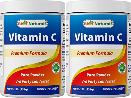 Best Naturals 100% Pure Vitamin C Powder 1 lb (454 grams) Powder (Also Called Ascorbic Acid) (1 LB (Pack of 2))