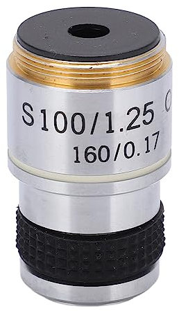 Mikroskop zubehör, Achromatisches Mikroskop-Objektiv, S100/1.25 OIL hochauflösendes biologisches Objektiv-Mikroskop-Zubehör-Kit für biologisches Mikroskop, Achromatische Objektive Objektiv