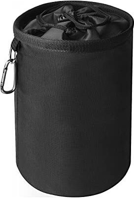 Vicloon Borsa per Mollette, Borsa per Mollette da Bucato con Gancio, Borse per Grande Porta Mollette da Bucato con Chiusura a Cordoncino per Riporre le Mollette da Bucato, Capacità 200 Mollette (Nero)