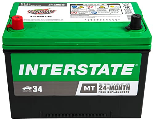 Interstate Batteries Group 34 Car Battery Replacement (MT-34) 12V, 540 CCA, 24 Month Warranty, Replacement Automotive Battery for Cars, Trucks, Minivans