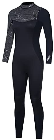ZCCO våtdräkt dam 3 mm neopren termisk bröstdragkedja baddräkt män och kvinnor lång dykdräkt för surfing, spjutfiske, dykning, snorkling, paddling
