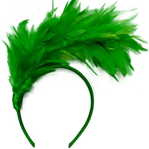 ISAKEN 20er Jahre Stirnband Feder Haarreif Haarband Cosplay Feder Haarband Karneval Party Kopfschmuck Regenbogen Feder Haarreif Kostüm für Ostertag Hochzeit Halloween Party
