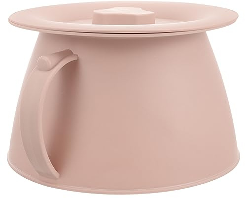 TOPBATHY Chamber Pot with Lid, 8.66 Inch Portable Plastic Urine Bucket for Bedside, Bedroom, Camping and Travel