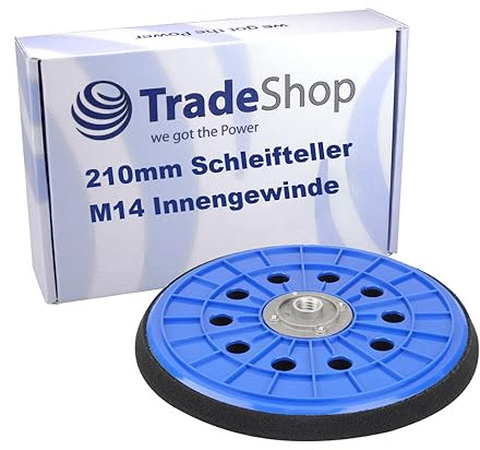 Trade-Shop Klett 225mm Schleifteller/Haftteller kompatibel mit Matrix DWS 600, 710, 750, 780, 1200, kompatibel mit DEMA TS800 / 10 Absauglöcher