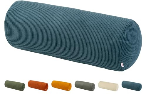 beties - HYggelig No.1 - Trendiger Cord-Samt XL Rollenbezug ca. 25x70 cm; Nackenrollenbezug Beinkissen-Hülle in Raumausstatter Qualität
