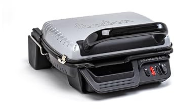 Moulinex UltraCompact Bistecchiera, Griglia da Interno e Barbecue, Griglia Elettrica da 2000 W, Termostato, Piastre Antiaderenti, Vaschetta Raccogli Grassi, GI305D