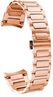 Mefloar 22mm passend for Mido Multifort TV M049.526, Metall-Uhrenkette, Gummi-Armband, gebogen, wasserdicht, Original gebogenes Edelstahlarmband(Rose gold)