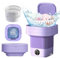 Kocusu Portable Washing Machine 15L 2Kg, 2 in 1 Mini Washing Machine and Dryer with 3 Cleaning Modes and Handle, Purple