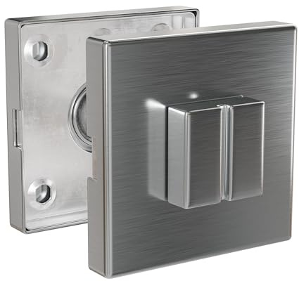 Amig - Nottolino per Maniglie con Rosetta Quadrata | 53 x 53 cm | Quadro da 6 mm | Design Elegante e Semplice | Acciaio Inossidabile Opaco | Sistema di Sblocco Esterno