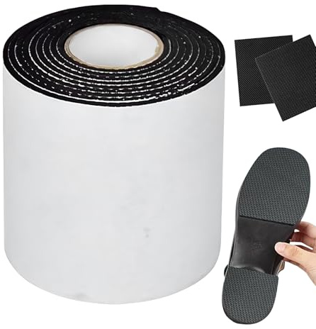Cinta antideslizante para zapatos - tira de goma que absorbe ruido, rollo de agarre protector | Cinta de pegatina de zapato de 3.28 pies para caminar en silencio, almohadilla inferior fuerte para bota