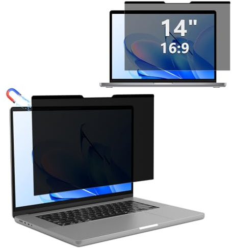 CeiBand Privacy Screen for 14 Inch Laptops [16:9] 14 Laptop Privacy Film | [Removable] Anti-Blue Light Glare Screen Protector for Dell/Acer/Lenovo/ThinkPad/Samsung/Asus/Sony