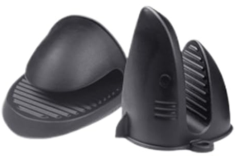 Guanti in silicone resistenti al calore, protezioni da cucina a forma di squalo, guanto da forno con impugnatura antiscivolo, silicone flessibile per uso alimentare, accessorio da cucina con design