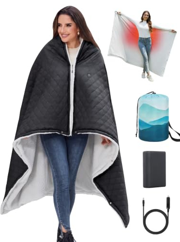 Kintiwe Chaleco Calefactable, Chaleco Calentador para Mujer con Bateria 12000mAh, USB Chaleco Termico con 3 Temperatura Ajustables, Ideal para Camping Senderismo Esquí Pesca