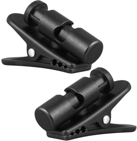 HOLIDYOYO 2pcs Earphone Cable Clip Holder for Headphone Wire, Plastic Cord Clips with 360-degree Rotation, Secure Fit and Organised Cable Management for Gym Workouts and Running