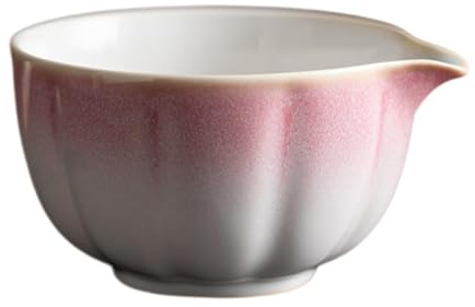 MCMUZKZS Tazón Matcha Cerámica con para Preparar Té Tradicional Japonés Resistente Adecuado para Regalos Decoración Hogar Oficina Cocina Sala, Rosa Y Blanco, Individual
