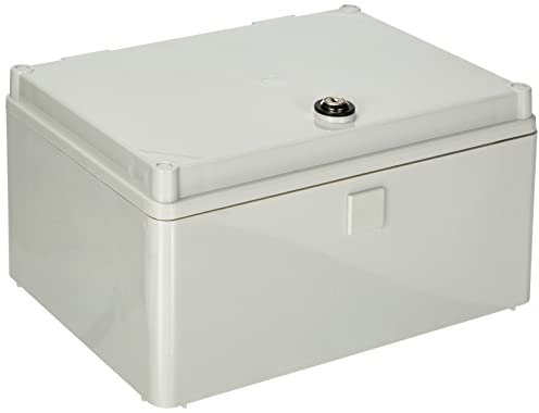 ELEKTRO-PLAST Armario de distribución Uni-Mini con Cerradura, 300 x 200 x 160 mm, Caja de distribución Industrial, 43.01 IP65 5900, Color Blanco