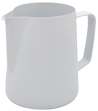 Sipliv 20 oz (600 ml) en acier inoxydable expresso cuire à la vapeur des cruches lait crémier pichet crémier macchiato cappuccino latte faire de l'art tasses de pichet mousseur pichet - blanc