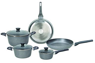 Tognana Phaetra Style, Batteria di pentole e padelle da 8 pezzi antiaderente grigio