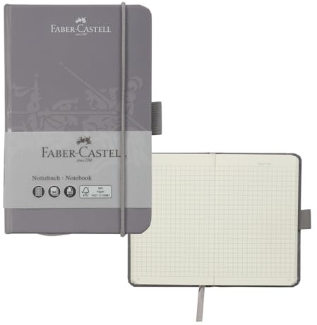 Faber-Castell 27827 - Notizbuch DIN A6, 90 x 140 mm, Papierqualität 100g/qm - FSC-Mix, dapple gray, 1 Stück