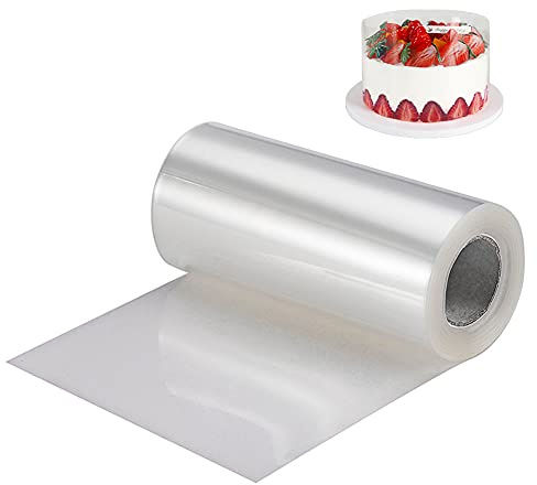 YQL Acetate Cake Collars 10cmx 10m, Clear Acetate Sheets 4inch x 394inch | Transparent Roll for Chocolate Mousse Cake Decorating Crafting