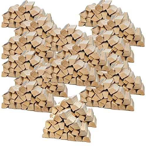 Bois de chauffage au choix 5 à 500 kg pour four et cheminée, poêle à foyer, barbecue, hêtre, bois de hêtre, bûches de bois de hêtre de 25 cm, séchées au four, quantité : 500 kg