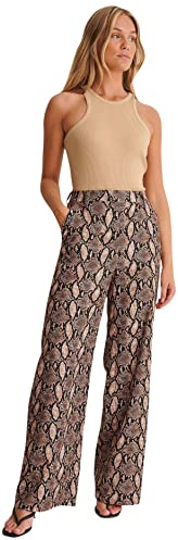 NA-KD Pantalones de Serpiente Mujer