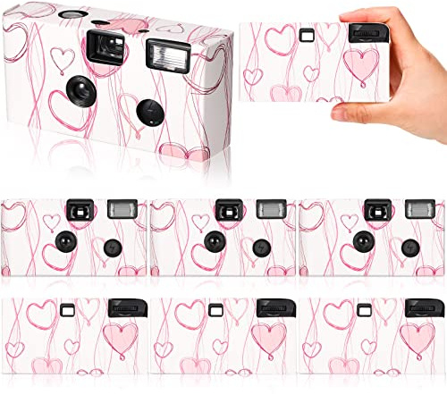 8 Pack Disposable Camera Bulk for Wedding 35mm Film Single Use Camera with Flash for Birthday Party Graduation Travel Anniversary Honeymoon Gathering Event Favors