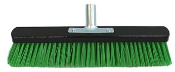 Straßenbesen Outdoor 40 cm mit Stielhalter (Grün, 10 Stück)