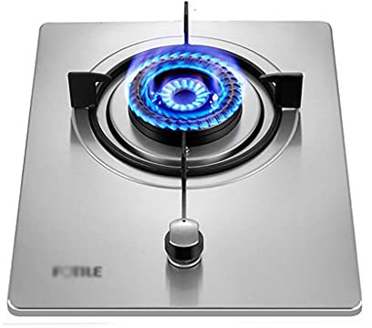 IBOWZ Placa de Gas Anillo Triple de Estufa de Gas, Placa de Gas incorporada de 5.0kw, Cocina de Mesa, con Soportes para sartenes FFD y esmaltados, fácil de Limpiar, diseño de Moda [Clase de eficie