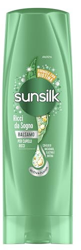 Sunsilk, Balsamo Ricci da Sogno, Balsamo per Capelli Ricci Definiti ed Elastici, Formula Active Fusion Arricchita con Olio di Macadamia, Elastina e Biotina per Capelli Visibilmente Sani, 200ml