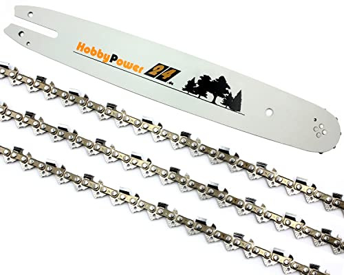 3x Sägekette + Schwert 45cm Vollmeißel 3/8 LP 62 TG 1,3 für Stihl MS 180 210 230