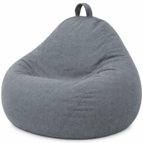 bananair - Sitzsack Kinder und Erwachsene - Weich & Bequem, Maschinenwaschbarer Bezug, Leicht Transportierbar - Gaming Sitzsack mit Füllung, Bean Bag Chair XXL (105x85 cm, Dunkelgrau)