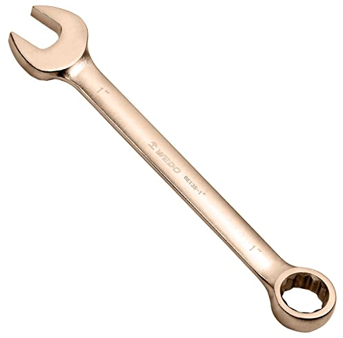 WEDO Llave combinada, en ángul,Ancho de boca 30mm,Llave combinada para sin chispas,Largo 320mm,cobre berilio,antimagnético,Certificados Bam y FM,Certificación GS