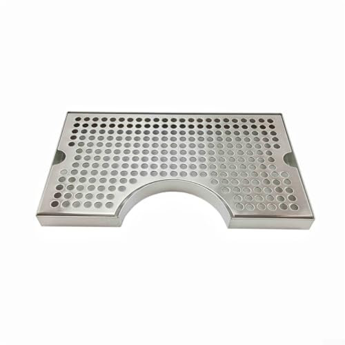 Bar Drip Tray,Stainless Steel Wrap Around Drip Tray for KEGERATOR Home Brew Bar Pub, For Home Bar Fridge
