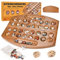 Wooderma Hus Bao Kalaha Steinchenspiel Mancala aus Holz mit Edelsteinen, Edelsteinspiel, Muschelspiel, Bohnenspiel für 2 Spieler