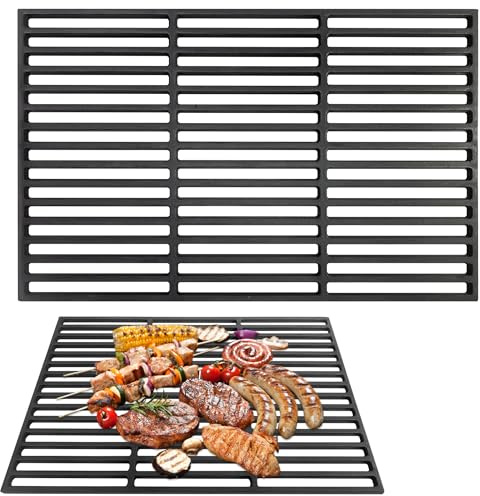 PEILU Grille de cuisson en fonte massive universelle, rectangulaire, plaque de cuisson noire pour barbecue au charbon de bois, barbecue à gaz, barbecue de camping, pierre à pizza, rôtissoire à