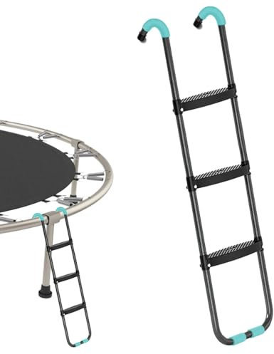Pasos para trampolín: escaleras para trampolín portátiles, escaleras para trampolín de seguridad | Escaleras de trampolín resistentes al óxido de 2 escalones/3 escalones con escalones anchos antidesli