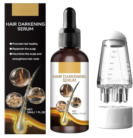 Haarverdunkelungsserum Mit Polygonum Multiflorum, Natürliches Anti-Grau-Haar-Serum, Stärkt, Verdickt Und Verlängert Das Haar, Verlangsamt Das Grauwerden, Inklusive Entwirrkamm