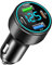 66W Cargador Coche USB C, 4 Puertos Cargador Movil Coche de Metal con QC3.0 & PD30W Carga Rápida, Cargador Mechero USB Carga Rapida con Voltímetro LED para iPhone16 15 14 13 12, Samsung, iPad (Azul)