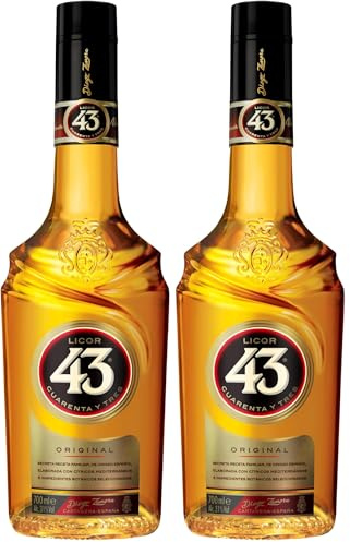 Licor 43 - Licor Único con 43 Ingredientes Naturales - Botella 700 ml (Paquete de 2)