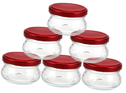 ABOOFAN 5 Transparentes De Vidrio Hermético Para Miel y Yogur Reutilizable Almacenamiento Casa