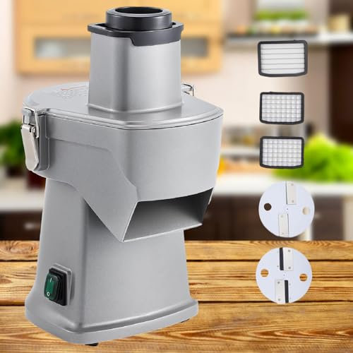SXYKXYDL Robot culinaire Compact, Mandoline multilames, Coupe-Frites Professionnel, râpe et Coupe-légumes, Lames réglables Multi-épaisseurs