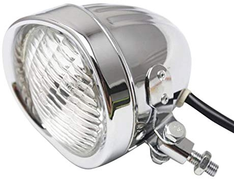 Phare Moto,Feux Additionnels Moto Chrome Motorcycle 4inch Phare Blanc Lampe de lumière Remplacement for Touring Vélos