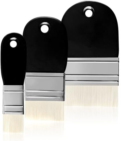 3 Pezzi Pennelli Piatti Pennello a Piatto in Nylon da 3.5 cm 5.5cm 7.5 cm di larghezza Pennelli Appesi di Vernice ad Olio Pennello per Pittura Pagaia per Pittura Acrilica Acquerello