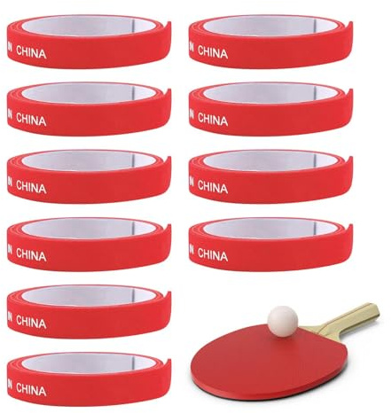 Générique Ruban de Bordure pour Tennis de Table,10 Bandes de Protection pour Bordure de Raquette - Accessoires d'Entraînement Sportif pour Matchs Réguliers, Compétitions et Salles de Sport