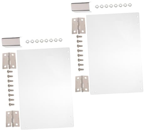 FUNNETOYU 2pcs Pvc Door Panels Replacement Accessories for Commercial Popcorn Machines, Dual Door Design with Left and Right Panels, Enhanced Protection and Professional Look for Household