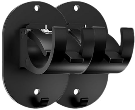 Staffe autoadesive per tende – ganci per finestre senza trapano, supporti da attaccare | Set di soluzioni per appendere aste facili da montare, per bagno e cucina, per tende leggere