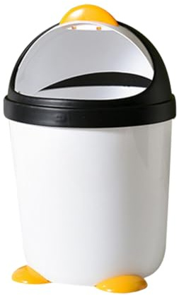CONGARTENO Papelera De Plástico Con Tapa Abatible Cubo De Basura Estable y Práctico Para Coche Oficina Habitación Infantil y Cocina Almacenamiento Funcional Para Niño Niña y Adultos