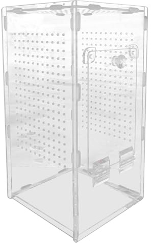 Terrario para Arañas Saltarinas, Terrario De Acrílico para Mantis Y Casas De Araña, Hábitat con Ventilación para Mantis, Casa de Reptiles para Tarántulas y Observación de Lagartos
