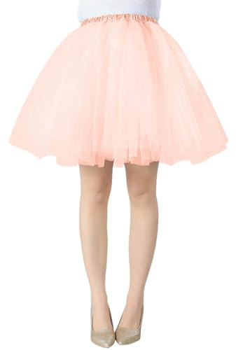 Gonna tutù in tulle da donna gonna in tulle elastico rave, corta gonna a rete multistrato per carnevale per adulti retrò principessa costume da festa